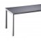 Black or White Glass Top Dining Table with Brushed Steel Frame