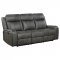 Raelynn Motion Sofa 603191 Gray Leatherette by Coaster w/Options