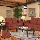 5900 Heather Sofa & Loveseat Set in Persimmon Fabric by Chelsea