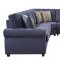 Kendrik Sectional Sofa 501545 in Blue Fabric by Coaster