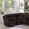 Amanda Power Sectional Sofa 610020PPP in Dark Brown by Coaster