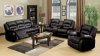 9171/9241 Reclining Sofa in Black Bonded Leather w/Options