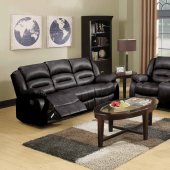 9171/9241 Reclining Sofa in Black Bonded Leather w/Options