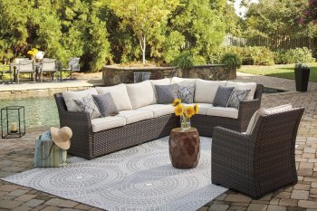 Easy Isle Outdoor Sectional Sofa/Chair P455 by Ashley w/Options [SFAOUT-P455 Easy Isle]