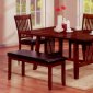 Chocolate Finish Modern Dining Table w/Optional Chairs & Bench