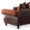 Multi-Tone Fabric Traditional Living Room Sofa w/Rolled Arms