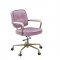 Siecross Office Chair OF00400 in Pink Top Grain Leather by Acme