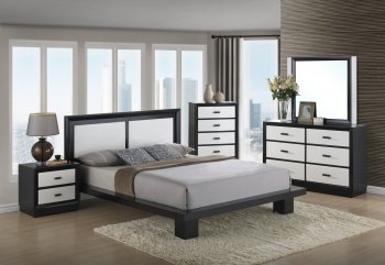 Cali Bedroom in Black & White by Global w/Optional Casegoods [GFBS-Cali]