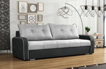 Sonia Sofa Bed in Gray & Black Fabric by Skyler Design [SKSB-Sonia]