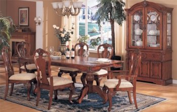 Dark Maple Finish Traditional Formal Dining Room w/Options [PXDS-F2084]