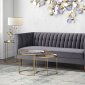 Sebastian Sofa TOV-S150 in Grey Velvet Fabric by TOV Furniture