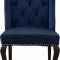 Suri Dining Chair 772 Set of 2 Navy Velvet Fabric by Meridian