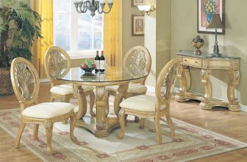 Glass Top Classic Coronado Dining Table w/Options By Acme [AMDS-08732 Coronado]