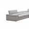 Kobe Sectional Sofa in Silver Gray Premium Leather by J&M