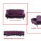 Multitonal Purple Leather Living Room Sofa w/Options