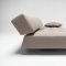 Long Horn Natural Fabric Sofa Bed w/Two Cushions