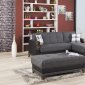 Almira Elena Gray Sectional Sofa in Fabric by Casamode