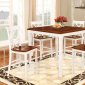 D161-5 Counter Height Dining Set 5Pc in Cherry & White