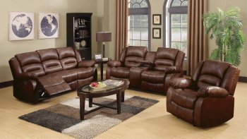 9172/9242 Reclining Sofa in Brown Bonded Leather w/Options [EGS-9172-9242]