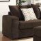 Olson Sectional Sofa 500086 in Chocolate Fabric by Coaster