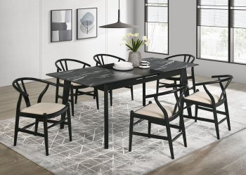 Crestmont Dining Set 5Pc 121251 in Black by Coaster w/Options [CRDS-121251 Crestmont]