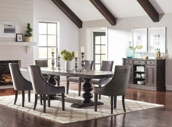 Phelps Dining Table 121231 Antique Noir by Coaster w/Options [CRDS-121231-121714 Phelps]