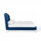 Mira Upholstered Platform Queen Bed in Navy Velvet by Modway