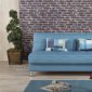 Eco Plus Sofa Bed in Blue Fabric by Casamode