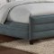 Owena 5858N Upholstered Bed in Grey Velvet Fabric by Homelegance