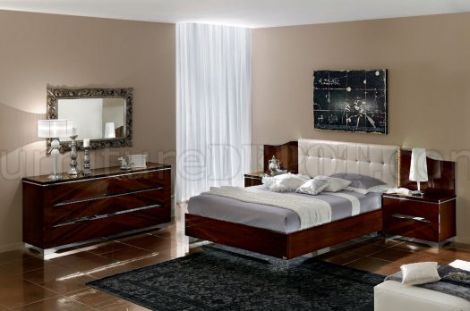 brown high gloss bedroom furniture