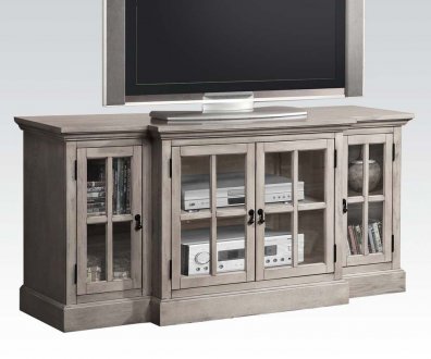 91180 Julian TV Stand in Salvage Gray by Acme