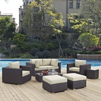 Convene Outdoor Patio Sectional Set 8Pc EEI-2206 by Modway