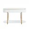 Daveigh Coffee Table 3Pc Set LV02464 in White & Gold by Acme