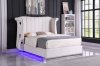 LCL-B03 Upholstered Bed in White Velvet