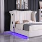 LCL-B03 Upholstered Bed in White Velvet