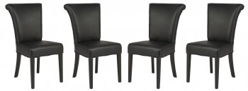 Eden Set of 4 Dining Chairs EV18BLL in Black by LeisureMod [LMDC-EV18BLL-Eden Black]