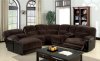 Glasgow Motion Sectional Sofa CM6822 in Brown Microfiber