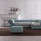 0669 Metropolitan Cream Fabric Sectional Sofa w/Ottoman