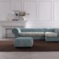 Metropolitan Sectional Sofa 0669A Blue Fabric by VIG w/Ottoman