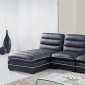 U4150 Sectional Sofa Black Bonded Leather - Global Furniture USA