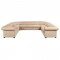 Jaqueline Sectional Sofa LV01460 in Beige Linen Fabric by Acme