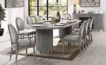 Adalynn Dining Table DN02124 in Gray Oak by Acme w/Options [AMDS-DN02124 Adalynn]