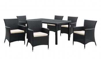 Deco 7Pc Outdoor Patio Dining Set Choice of Color by Modway [MWOUT-Deco]