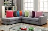 Renata CM6866 Sectional Sofa in Gray Fabric