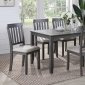 F2553 7Pc Dining Set in Espresso & Tan by Poundex
