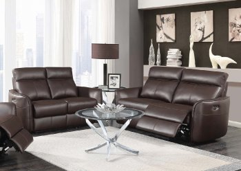 Scranton Power Motion Sofa 650211PP in Dark Brown by Coaster [CRS-650211PP-Scranton]