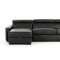 Sacha Sectional Sofa Bed in Black Full Leather by VIG