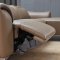 950 Power Reclining Sectional Sofa in Brown Leather by ESF