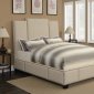 Lawndale Upholstered Bed 300796 in Beige Fabric by Coaster