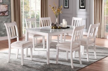 Nadalia 7Pc Dining Set 5648-60 in White by Homelegance [HEDS-5648-60-Nadalia]